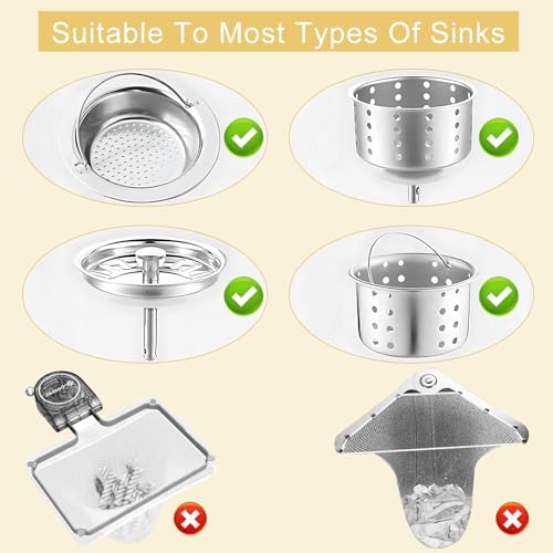 500 PCS Disposable Kitchen Sink Drain Strainer Mesh Bag - Image 6