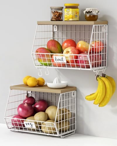 Goozii White Fruit Storage Basket by Goozii