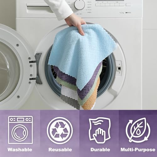 80 Pack Microfiber Cleaning Cloth Roll Reusable Paper Towels 12"x12" Tear Away - Image 5
