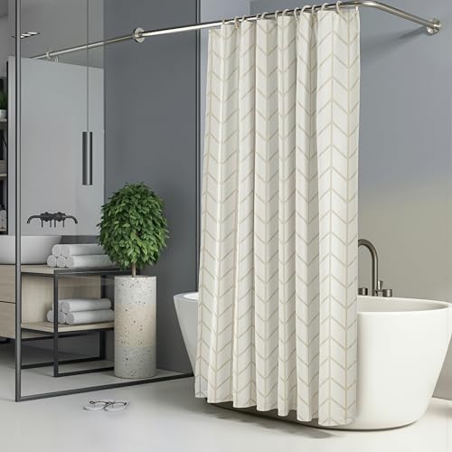 Amazon Basics Bathroom Shower Curtain, Water Resistant Fabric - Image 5