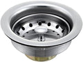 3.5" SS Kitchen Sink Strainer, Drain Basket & Stopper Set by Unknown