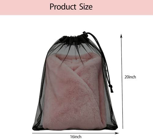 4 Pack Mesh Travel Laundry Bag 16" x 20"Extra Large Dirty Clothes Organizer - Image 2