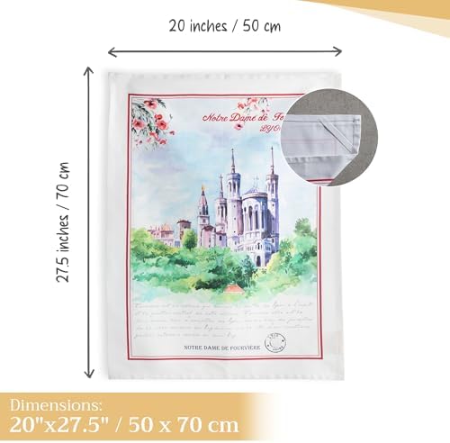 Maison d' Hermine Kitchen Towels Set of 3 Reusable 100% Cotton 27.50" x 20" - Image 4