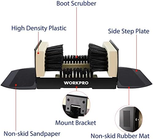 WORKPRO Boot Cleaner, Heavy Duty Shoe Boot Scrubber & Scraper Brush Outdoor - Image 2