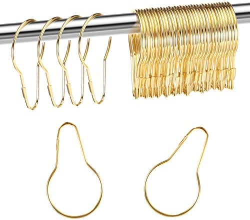 Queekay 60 Pcs Metal Shower Curtain Hooks Reusable Hanging Clips by Queekay