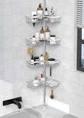 KEGII SUS304 Corner Shower Organizer, Tension Pole Bathtub Caddy by KEGII