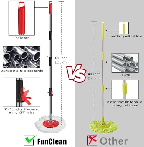 FunClean Large Spin Mop Bucket Set - Image 4