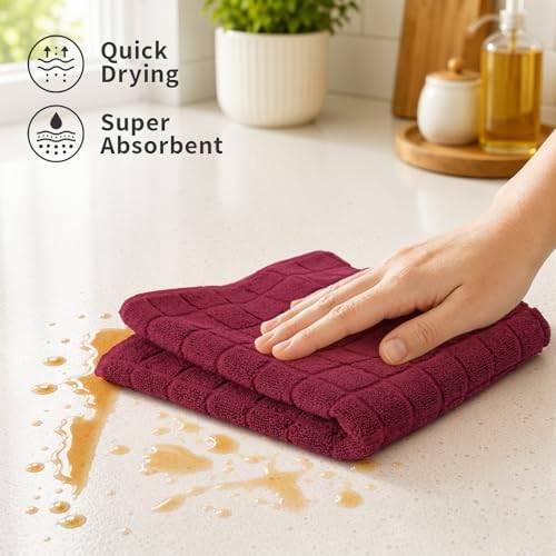 Kitinjoy Premium Kitchen Towels, Large 100% Cotton Terry 390 GSM Kitchen Hand - Image 3