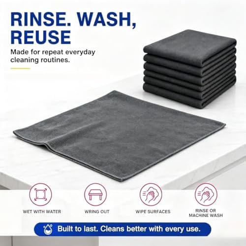 10PCS Magic Clean Cloth, Cleaning Cloth Reusable, Absorbent Magic Cleaning - Image 4