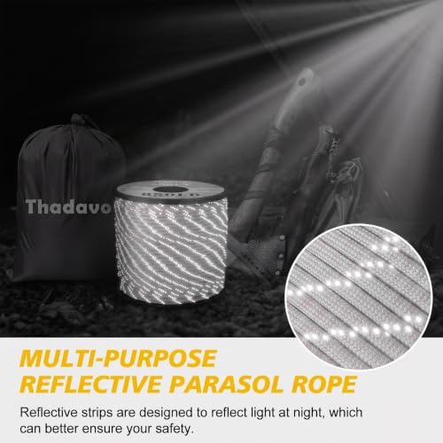 Reflective Paracord Rope 850Ib, 50/100/200/500/1000ft 4MM 11 Strand para Cords - Image 3