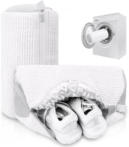 Shoe Washing Machine Bag, Reusable Sneaker Laundry Bag, 2 Pack White by ShoeWashingMachineBag