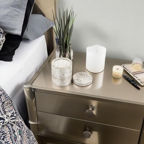 Natural Marble Canister, Cotton Swab Holder - Image 6