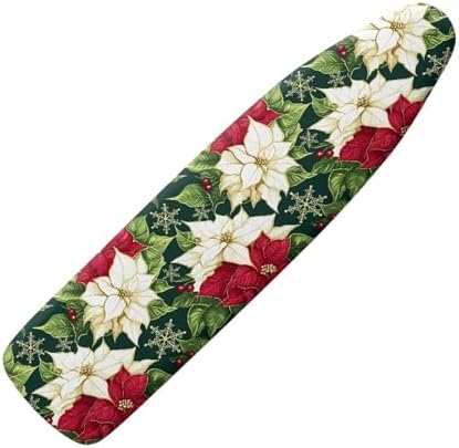 Christmas Floral 54 x 15 Ironing Board Cover Standard Full Size Elastic Edge by Vanideaoty