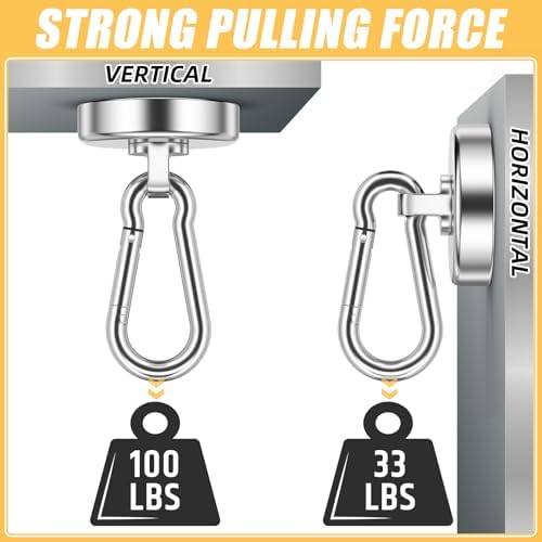FINDMAG 100 LBS Strong Magnetic Hooks, Heavy Duty Magnetic Hooks, 4 Pack - Image 7