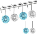 12PCS Teal Decorative Shower Curtain Hooks, Teal Bathroom Decor by Gosuoa