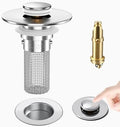 Bathroom Sink Drain Strainer, Pop-Up Bathroom Sink Stopper by YourSimplifiedHome