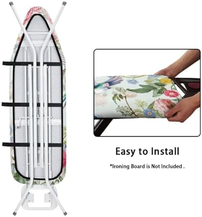 Floral Hummingbird Ironing Board Covers Standard Stylish Washable Ironing Board - Image 4