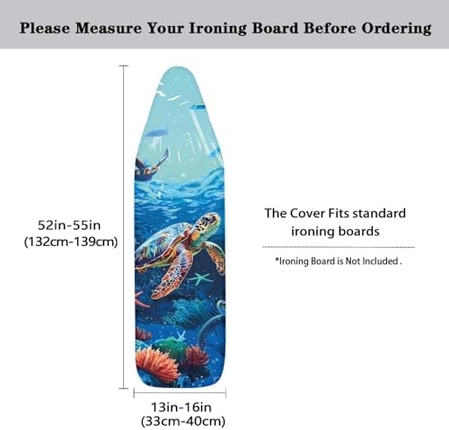 GLENLCWE Underwater Sea Turtle Ironing Board Cover - Image 5