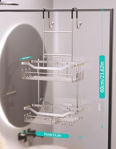 HapiRm Hanging Shower Caddy Over the Door - Image 7