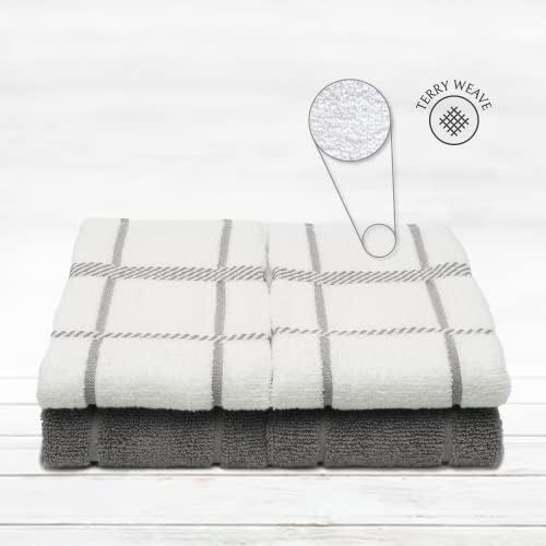 100% Cotton Terry Dish Towels, 4 Pack 16 x26 Inches, Super Soft and Absorbent - Image 3