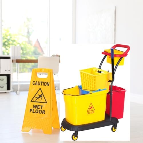Sasylvia Yellow Mop Wringer Replacement Down Press Mop Bucket Wringer - Image 5