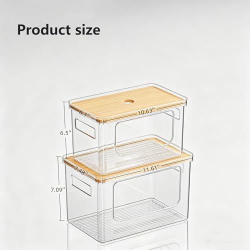 Trash Bag Holder Dispenser, Plastic Under Sink Organizer, Bamboo lid - Image 2