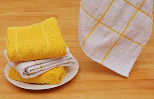 AMOUR INFINI Kitchen Towels Pack of 4, Terry Cotton Dish Towels, Ultra Absorbent - Image 3