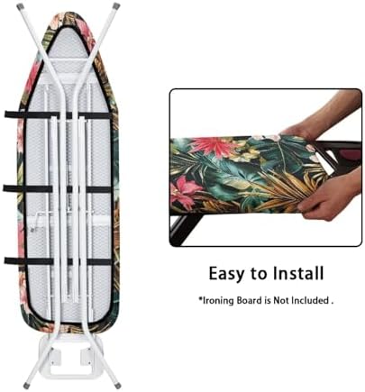 Leaves Floral Ironing Board Covers Standard Stylish Washable Ironing Board - Image 4