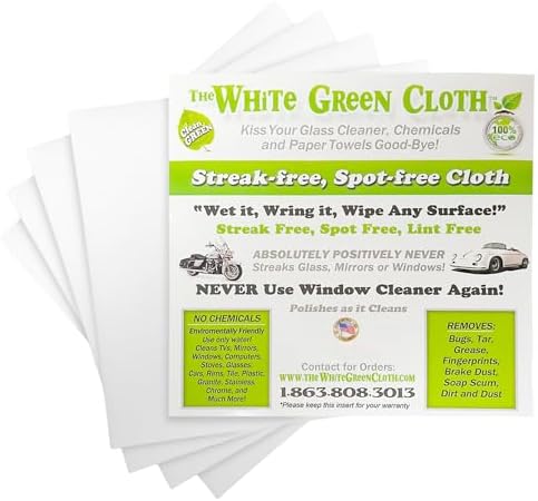 The White Green Cloth 4-Pack Reusable Cleaning Cloths by TheWhiteGreenCloth