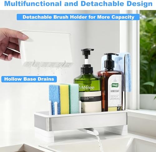 Sponge Holder for Kitchen Sink Caddy Organizer, Dish Brush Holder - Image 5