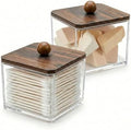 SheeChung 2 Pack Square Acrylic Qtip Holder by SheeChung