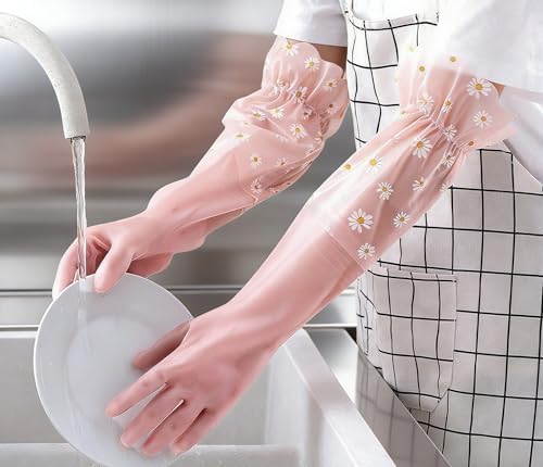 Dishwashing Cleaning Gloves Waterproof Tear-Resistant Household Rubber Cleaning by Unknown