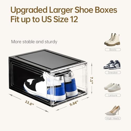 10 Pack Shoe Storage, Stackable Shoe Organizer - Image 2