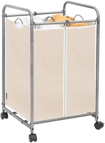 STORAGE MANIAC Laundry Sorter 2 Section, 90 L Gal Laundry Hamper by STORAGEMANIAC
