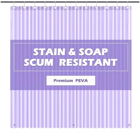 EHZNZIE Purple Shower Curtain Liner 72x72, PEVA Waterproof Bath Curtain by EHZNZIE