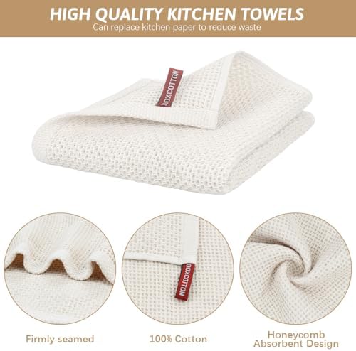 Nialnant 6 Pcs Kitchen Towels, 100% Cotton, 13 x 28 in - Image 4