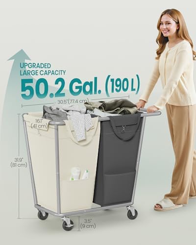 SONGMICS 2-Section Laundry Basket - Image 6