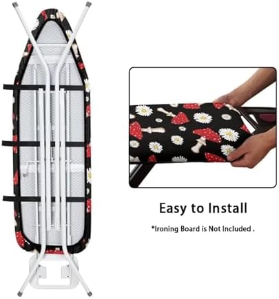 GLENLCWE Red Mushroom Daisy Ironing Board Cover - Image 4