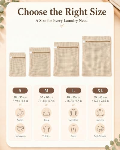Mesh Laundry Bags for Delicates 6-Pack – 11.81 x 15.74 inch Large & Sturdy - Image 2