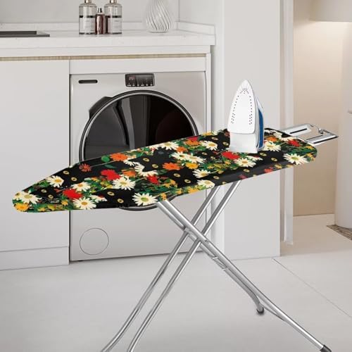 Black Cat Floral Ironing Board Covers Standard Washable Ironing Board Protector - Image 2