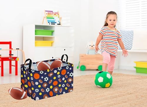 MAIZMZ Kids Hamper Storage Bins Organizer Toy Box Laundry Basket Large Canvas - Image 2