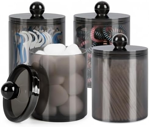 WEISHI 4 Pack Qtip Holder Dispenser by WEISHI
