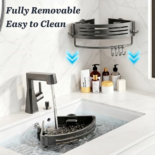Corner Shower Caddy Suction Cup, 1 Pack Shower Shelves - Image 6