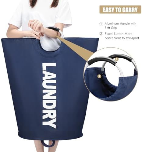 Maxsilan 125L X-Large Laundry Basket, Freestanding Tall Clothes Hamper - Image 5