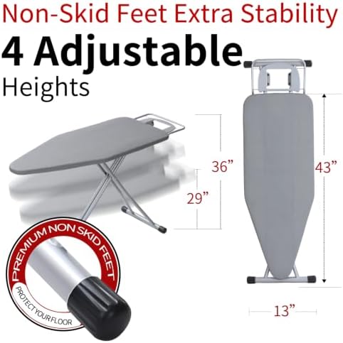 Ironing Board with Heat Resistant Cover and Thicken Felt Pad - Image 4