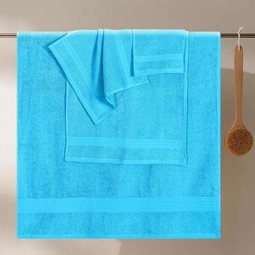 GLAMBURG Ultra Soft 8-Piece Towel Set -100% Pure Ringspun Cotton, Contains 2 - Image 3