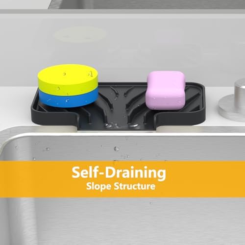 JOOKK Sponge Holder for Kitchen Sink, 7.9"×4" Soap Tray - Image 2