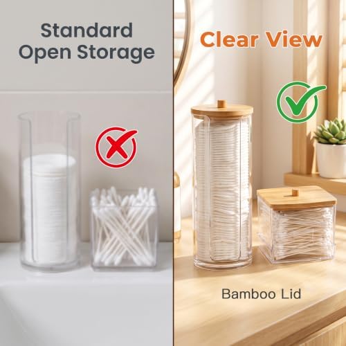 2 Pcs Cotton Pad Holder, Bathroom Makeup Organizers Containers - Image 5