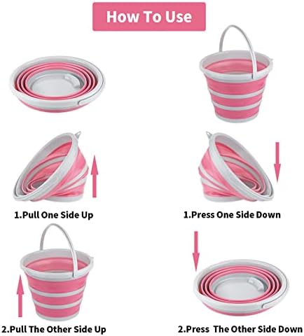 Collapsible Bucket 10L 2.6 Gallon Cleaning Bucket Mop Bucket Folding Foldable - Image 4
