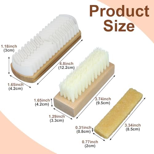 3Pcs Suede Shoe Brush and Eraser Kit - Image 2